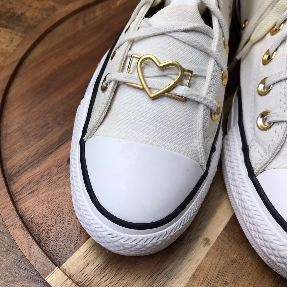 Converse Chuck Taylor All Star High Top Valentines Day Sneakers Women 10 White - Picture 6 of 16